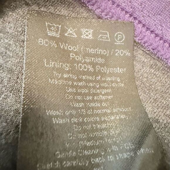 Ulvang Women’s Purple & Gray Long Sleeve Merino Wool Blend Running Sport Top SzL - Picture 13 of 14